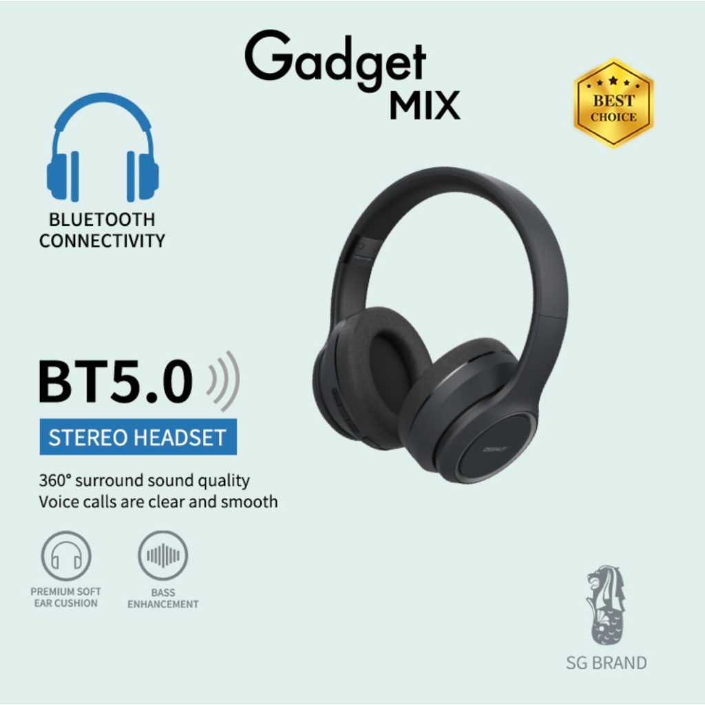 Gadget MIX Diginut DH-10 Over-Head Wireless Headphone/ Waterproof & Sweat Resistant/ Long Battery Life