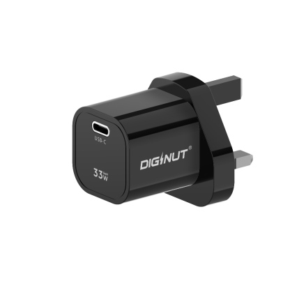 Gadget MIX Diginut P033CB10A1C0 33W GaN Power Plug Black/ SAFETY MARK APPROVED/ Powered By GaN Technology