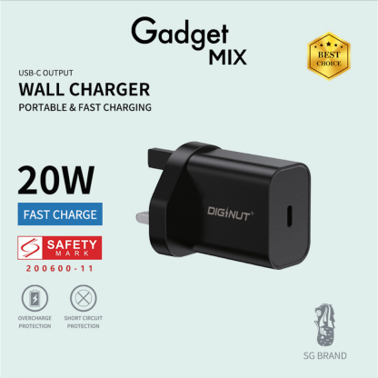 Gadget MIX Diginut Charger Collection/USB Fast Charging/iP 18-66W PD Charger/QC3.0 Smart Quick Charge/Wall Plug