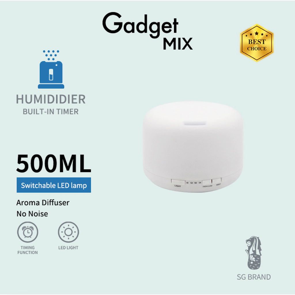 Gadget MIX DIGINUT - Aroma Diffuser 500ML/Built-in Timer/ Switchable LED lamp