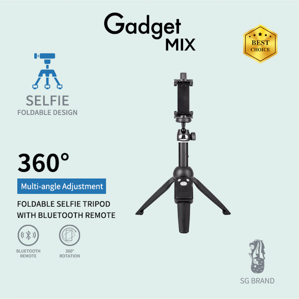 Gadget MIX DIGINUT - SD-116 Foldable Selfie Tripod With Bluetooth Remote/ Selfie Stick