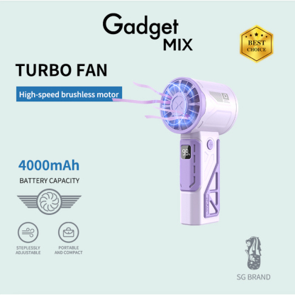 Gadget MIX Diginut CL-38 Handheld Turbo Fan/ LED Digital Power Display/ Portable And Compact