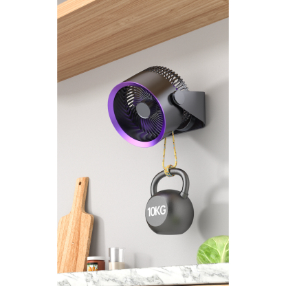 Gadget MIX Diginut CL-42 Air Circulation Fan Grey&Purple/ Turbine Blades/ Ultra Silence/ Long-time Battery Use