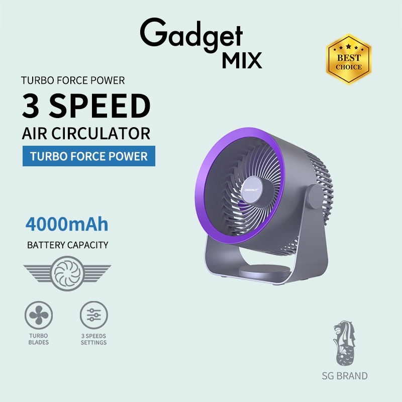 Gadget MIX Diginut Portable Fan Collection/Mini Size/Rechargeable/USB Charging Stand Fan/Handheld Neck Fan/Clip Fan/Gift