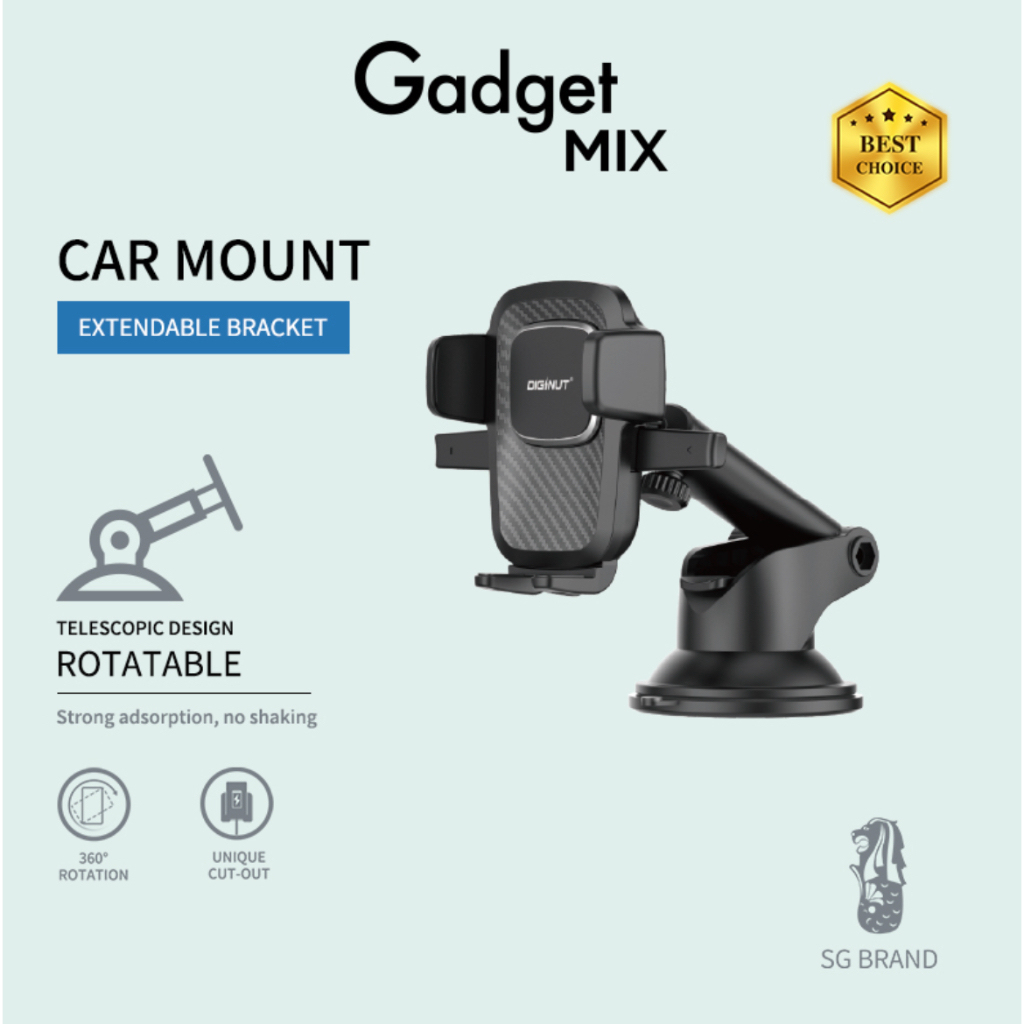 Gadget MIX Diginut Car Accessories Collection/Mini Holder/Wireless Charger/Dashboard/Mount Gravity/Magnetic Sticky