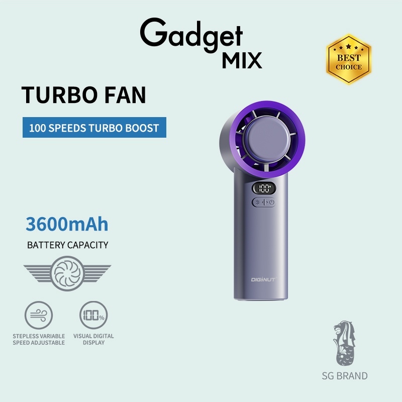 Gadget MIX Diginut Portable Fan Collection/Mini Size/Rechargeable/USB Charging Stand Fan/Handheld Neck Fan/Clip Fan/Gift
