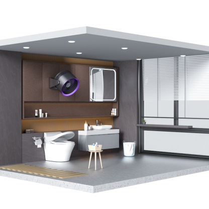 Gadget MIX Diginut CL-42 Air Circulation Fan Grey&Purple/ Turbine Blades/ Ultra Silence/ Long-time Battery Use