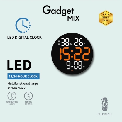 Gadget MIX Diginut TM-02 Multiple Functional LED Digital Clock With Remote Control/ 12/24-hour System