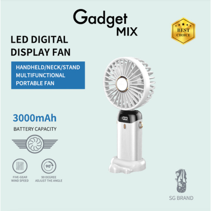 Gadget MIX Diginut Portable Fan Collection/Mini Size/Rechargeable/USB Charging Stand Fan/Handheld Neck Fan/Clip Fan/Gift