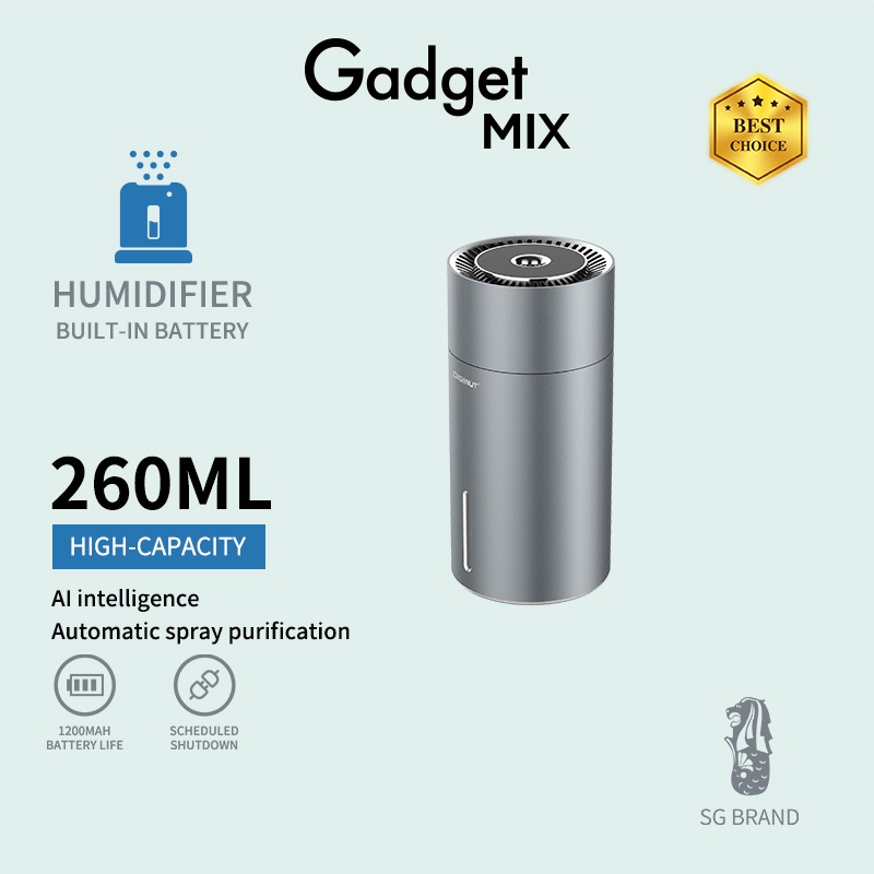 Gadget MIX H-20 Portable Car Humidifier With Battery/ Scheduled Shutdown/ AI intelligence/ Spray Purification