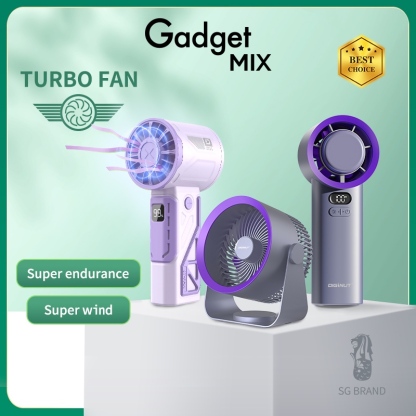 Gadget MIX Diginut Portable Fan Collection/Mini Size/Rechargeable/USB Charging Stand Fan/Handheld Neck Fan/Clip Fan/Gift