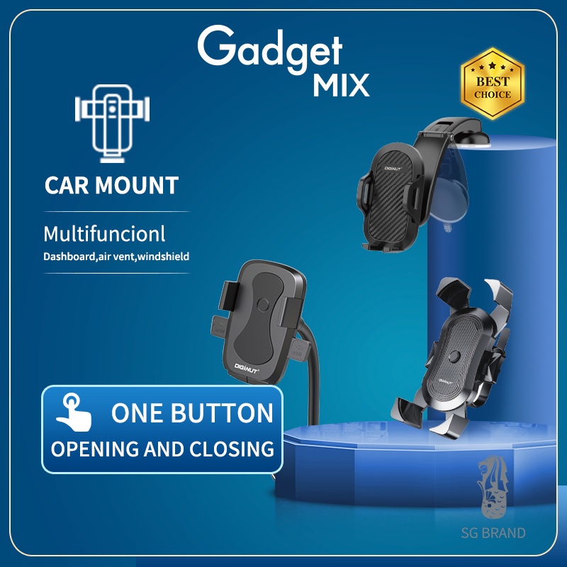 Gadget MIX Diginut Car Accessories Collection/Mini Holder/Wireless Charger/Dashboard/Mount Gravity/Magnetic Sticky