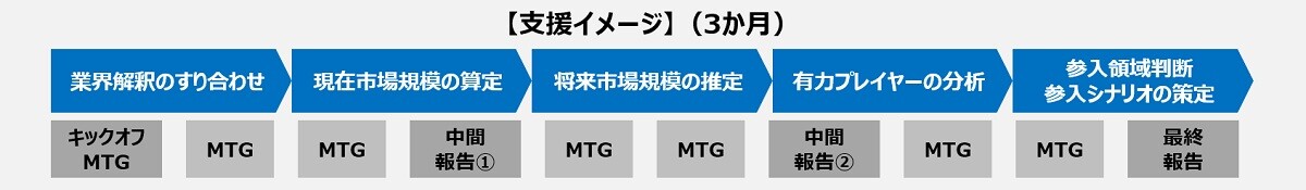 ①新規&ldquo;参入&rdquo;領域検討調査ご支援イメージ