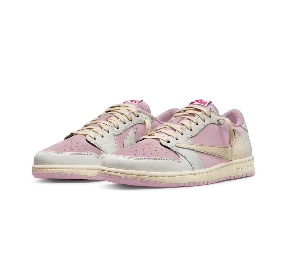 【新モデルも発売中】Travis Scott X Nike AJ1&ldquo;pink&rdquo;【送料無料 代金引換】