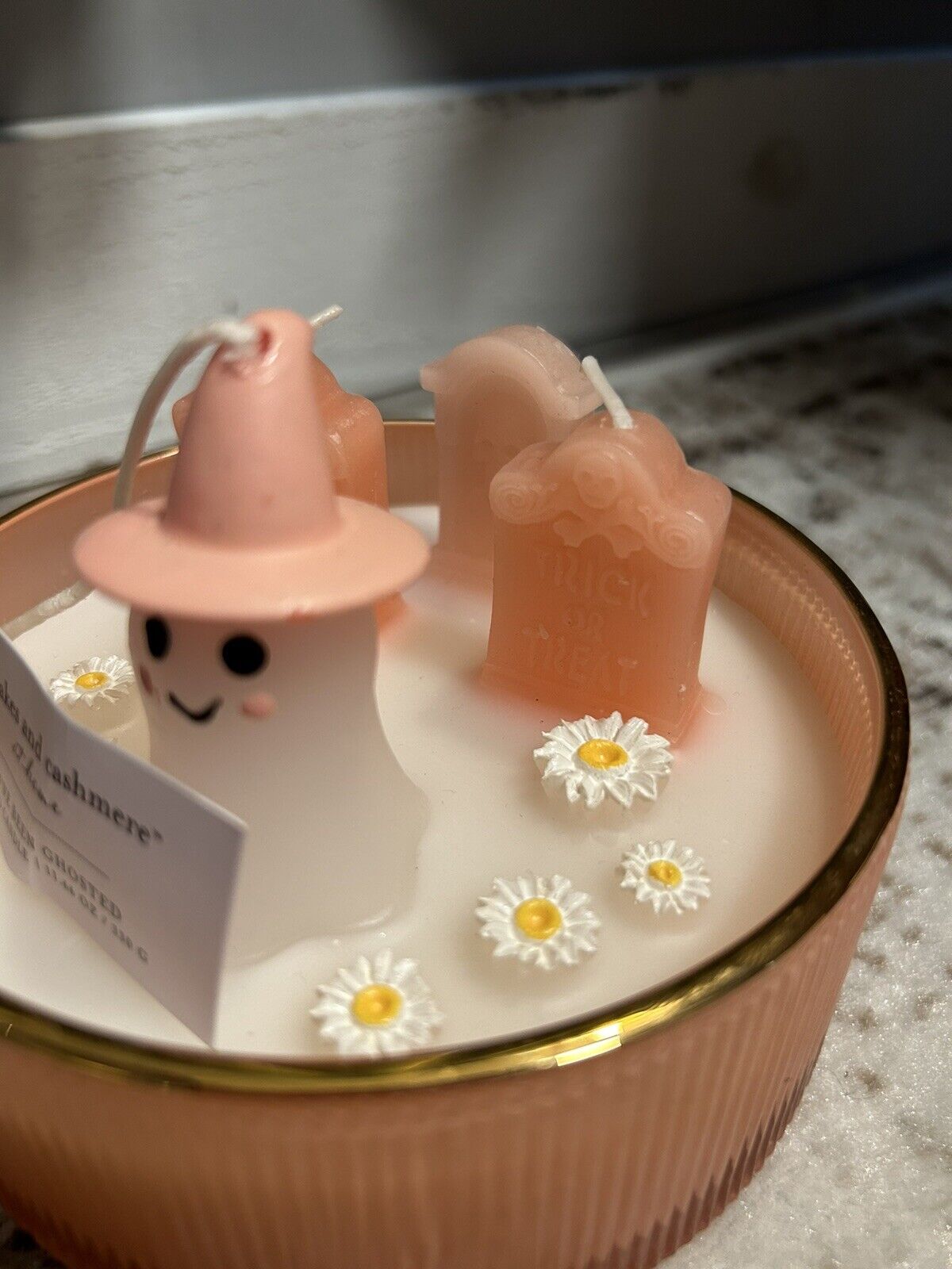 Pink Ghost Candle YOU’VE BEEN GHOSTED VIRAL Cupcakes and cashmere