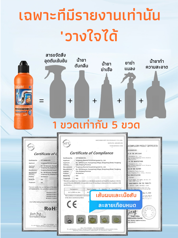 【หินก็สามารถละลายได้】เจลละลายท่ออุดตัน