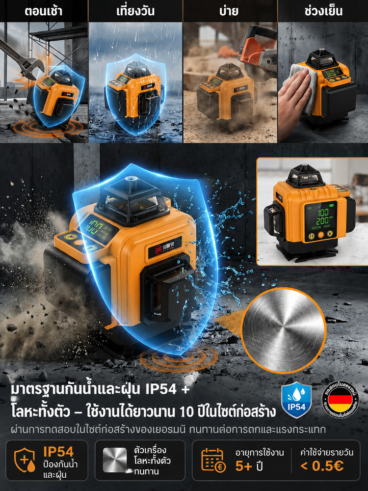 ชุดเครื่องวัดระดับเลเซอร์โลหะผสมความแม่นยำสูง