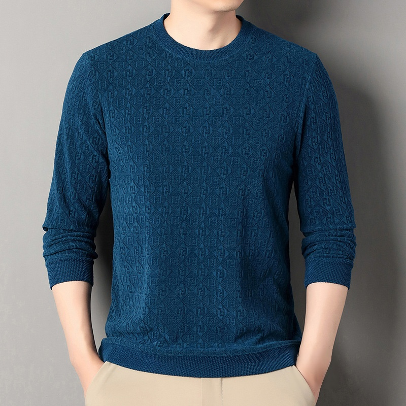 เสื้อทอแจ็คการ์ดลำลองระดับพรีเมี่ยมของผู้ชาย