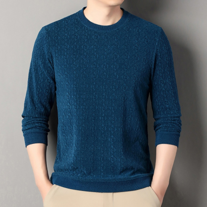 เสื้อทอแจ็คการ์ดลำลองระดับพรีเมี่ยมของผู้ชาย