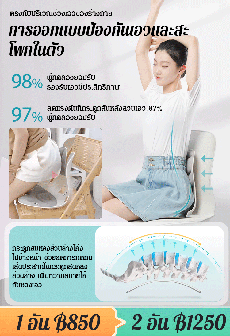 เบาะรองนั่งปรับท่านั่งจากญี่ปุ่น