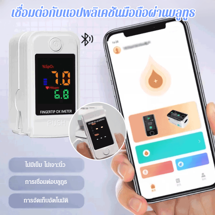 เครื่องวัดออกซิเจนในเลือด medisana จากเยอรมนี