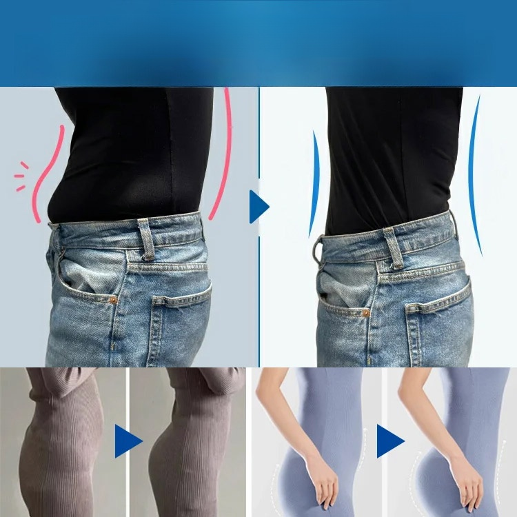 กางเกงควบคุมหน้าท้องผู้หญิง ชุดชั้นในเก็บหน้าท้องลูกไม้ไหมน้ำแข็ง 2 ชั้นไร้รอยต่อ