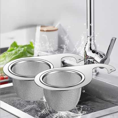 ตะกร้าสะเด็ดน้ำสแตนเลสรูปหงส์แบบตาข่ายละเอียด