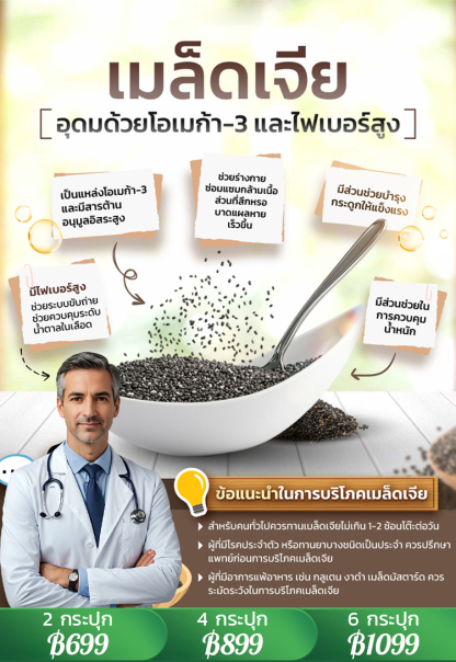 เมล็ดเจียดำออร์แกนิก