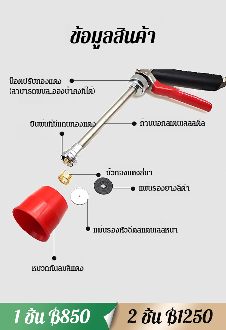 【นำเข้าจากเยอรมัน】ปืนฉีดน้ำแรงดันสูง