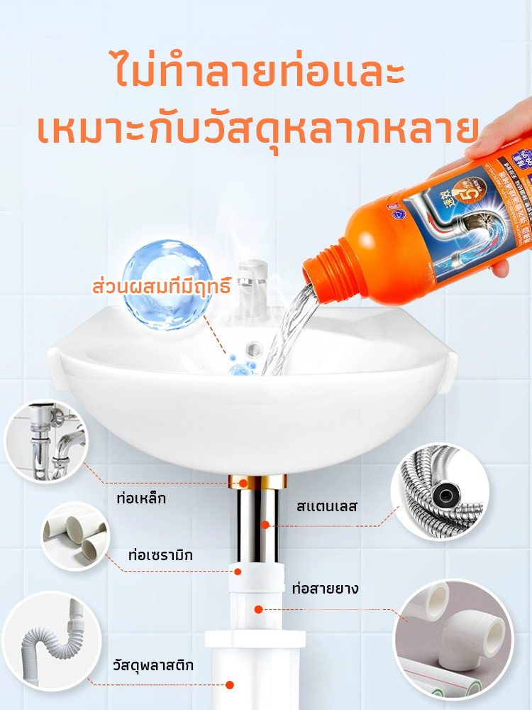 【หินก็สามารถละลายได้】เจลละลายท่ออุดตัน