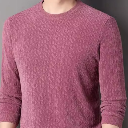 เสื้อทอแจ็คการ์ดลำลองระดับพรีเมี่ยมของผู้ชาย