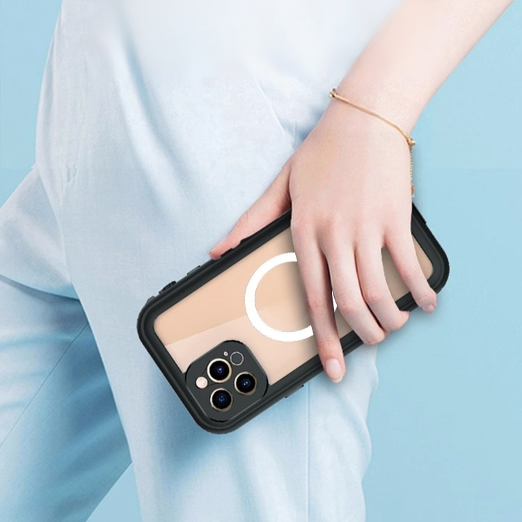 เคสโทรศัพท์แม่เหล็ก แบบโปร่งใส กันน้ำได้