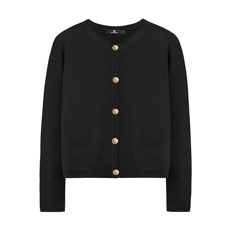 เสื้อคาร์ดิแกนคอกลมสไตล์ชาแนล