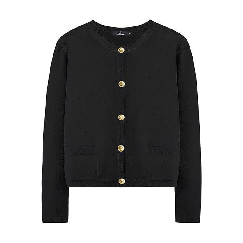 เสื้อคาร์ดิแกนคอกลมสไตล์ชาแนล