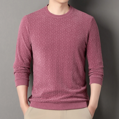 เสื้อทอแจ็คการ์ดลำลองระดับพรีเมี่ยมของผู้ชาย