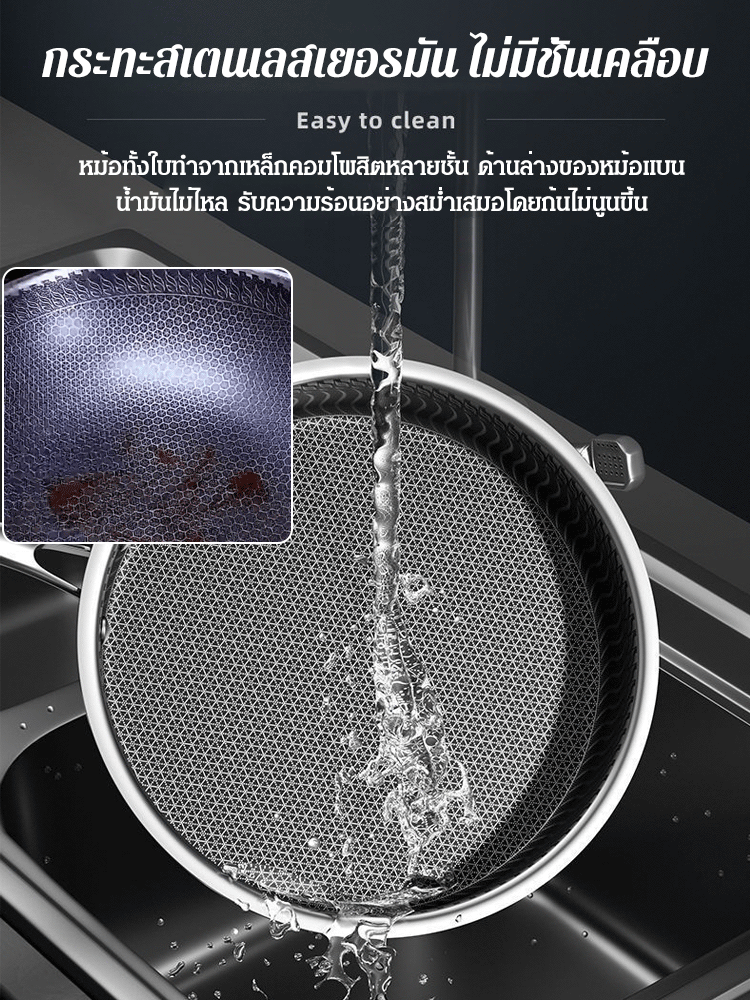 กระทะสแตนเลส นำเข้าจากเยอรมันนี