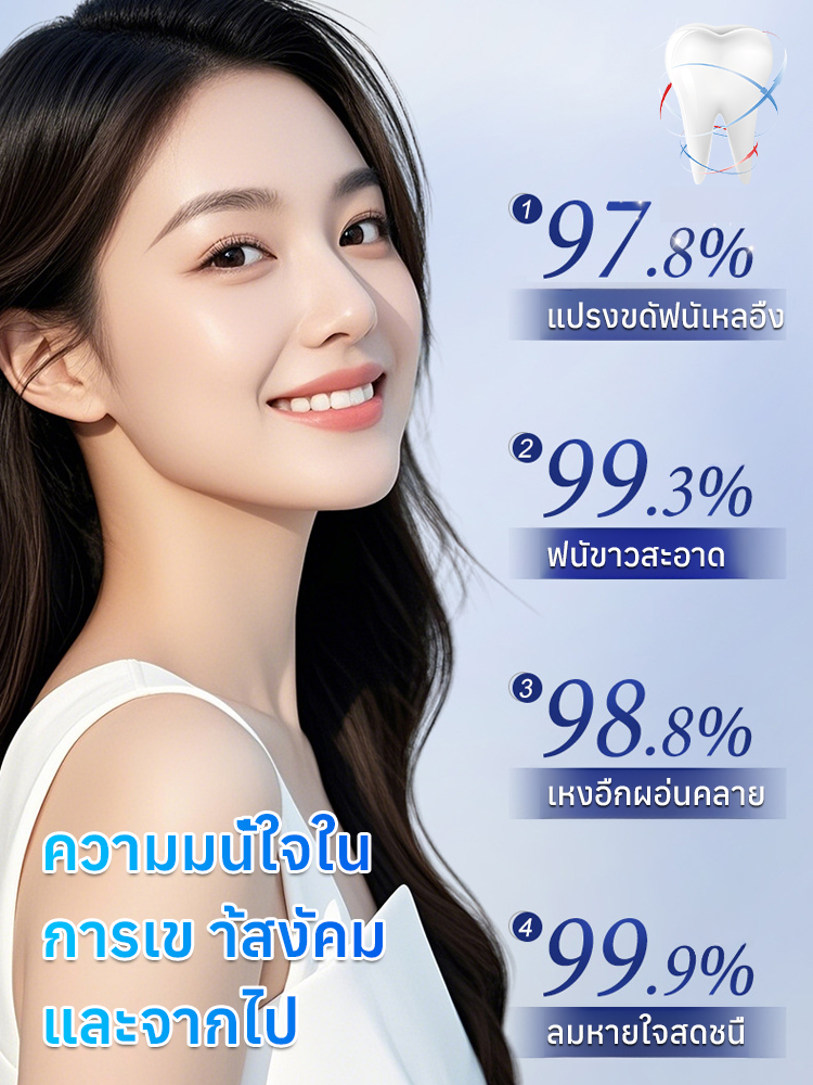 ยาสีฟันขจัดคราบเหลือง ลดกลิ่นปาก ฟันขาว