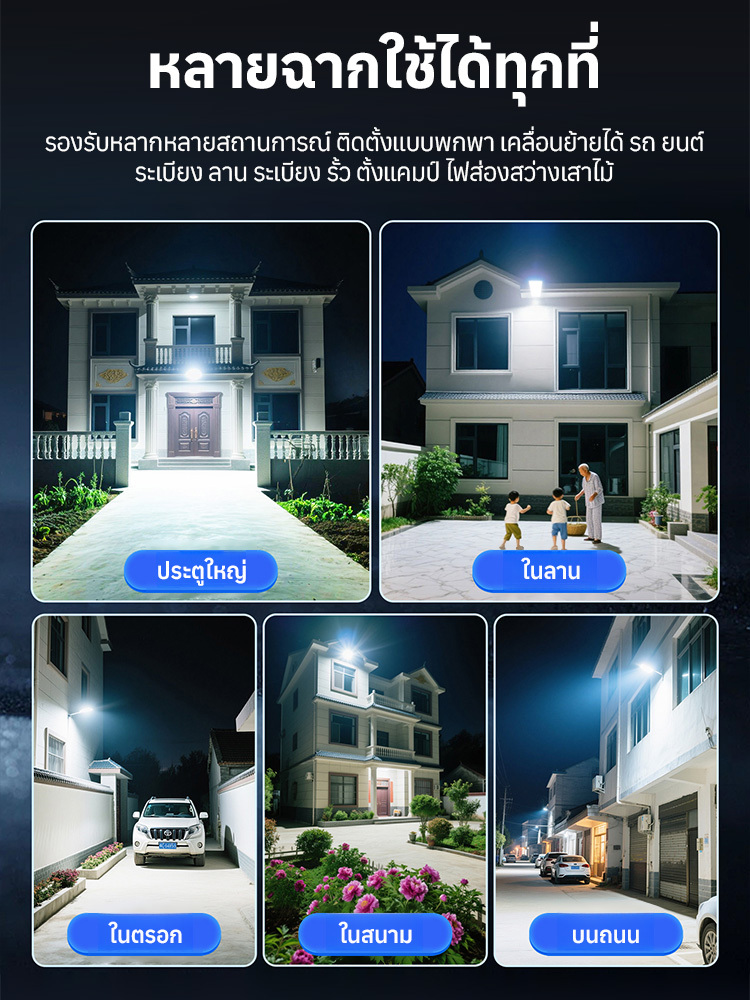 【10 ปี 0 หน่วยไฟฟ้า】ไฟสวนพลังงานแสงอาทิตย์สว่างเจิดจ้า