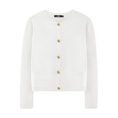 เสื้อคาร์ดิแกนคอกลมสไตล์ชาแนล