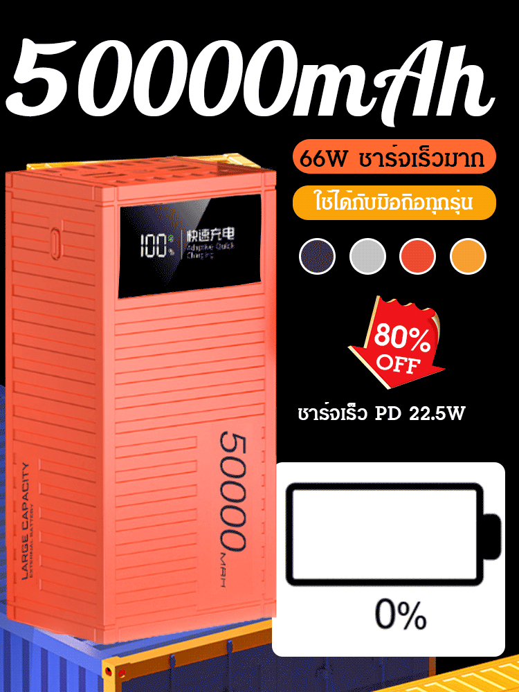 พาวเวอร์แบงค์รูปคอนเทนเนอร์ชาร์จเร็วสุด 20,000