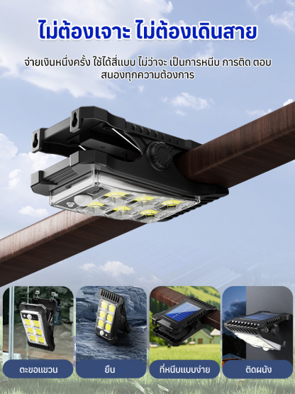 【10 ปี 0 หน่วยไฟฟ้า】ไฟสวนพลังงานแสงอาทิตย์สว่างเจิดจ้า