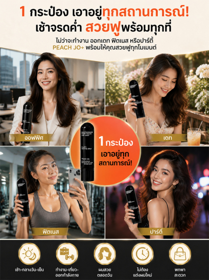 สเปรย์จัดแต่งทรงผม 3 วินาที ผมดูฟูเบาสบาย