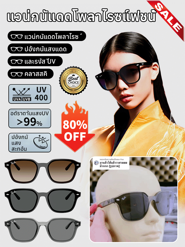 แว่นกันแดดโพลาไรซ์แฟชั่น