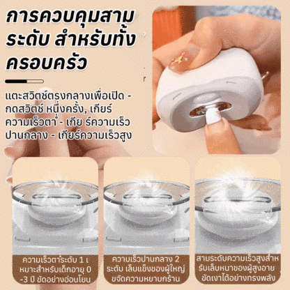 【บ้านที่มีทารกและผู้สูงอายุต้องมี】เครื่องเจียรเล็บไฟฟ้า