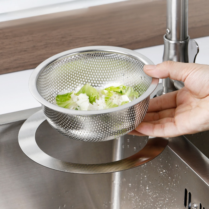 ตะกร้าสะเด็ดน้ำสแตนเลสรูปหงส์แบบตาข่ายละเอียด