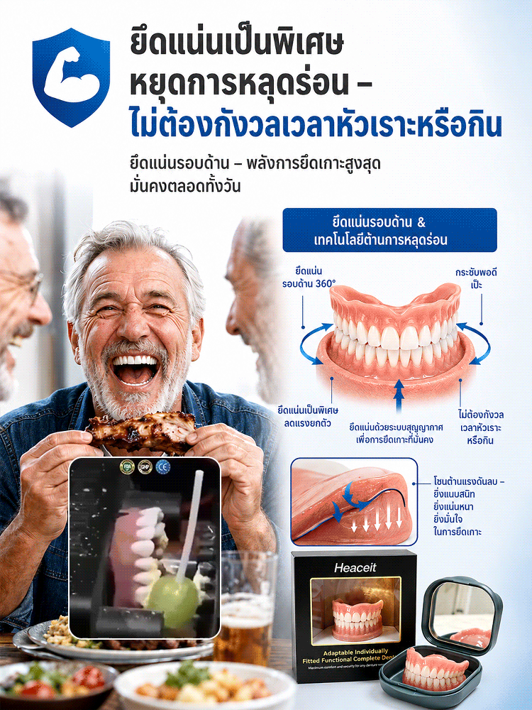 กล่องใส่ฟันปลอมแบบพกพา