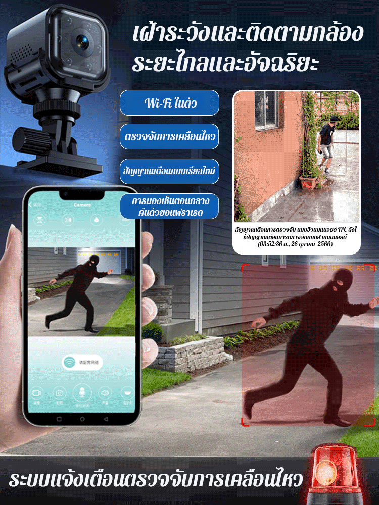 กล้องวงจรปิด HD แบบไร้สายรุ่นใหม่ F1