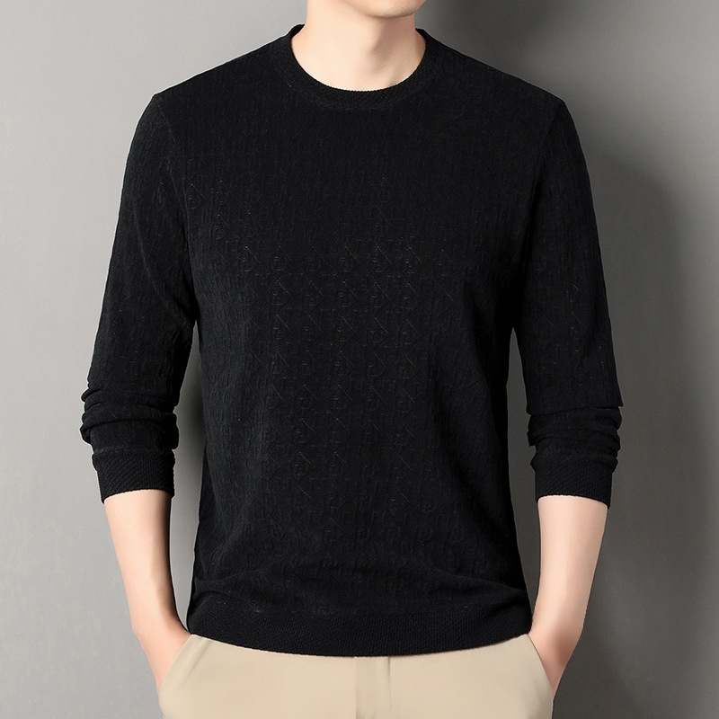 เสื้อทอแจ็คการ์ดลำลองระดับพรีเมี่ยมของผู้ชาย