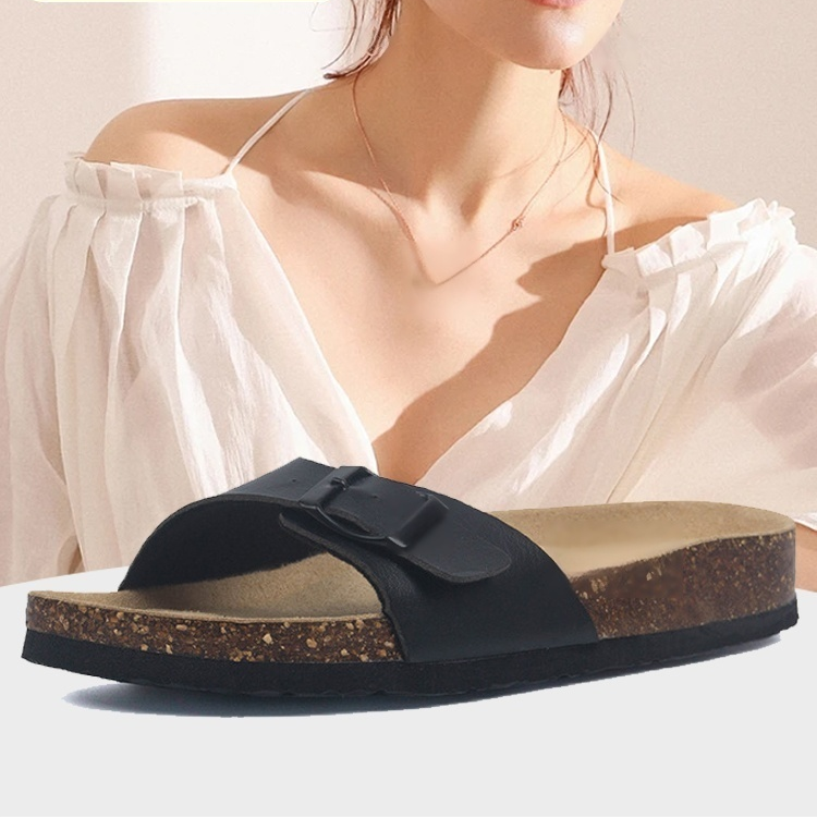 รองเท้าแตะพื้นไม้ก๊อกนุ่ม