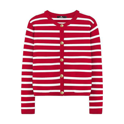 เสื้อคาร์ดิแกนคอกลมสไตล์ชาแนล